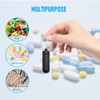 Keychain Pill Holder, 8 Pcs Portable Aluminum Pill Container, Travel