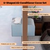 GCGOODS U-Shaped Air Conditioner Cover Set, Outdoor Air Conditioner Cover