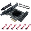 PCIe x1 to 6-Port SATA 3.0 Controller 6Gbps ASM1166 with