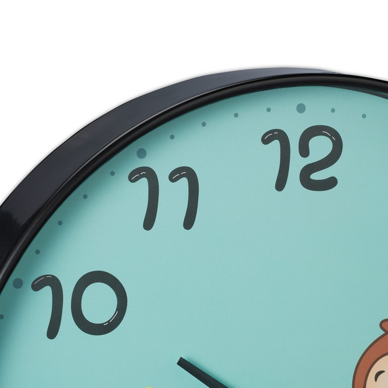 Relaxdays Monkey Wall Clock, Diameter 29.5 cm, Monkey Clock for