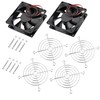 GDSTIME 2PCS IP67 Waterproof Fan, 80mmx25mm 12V DC Cooling Fan,
