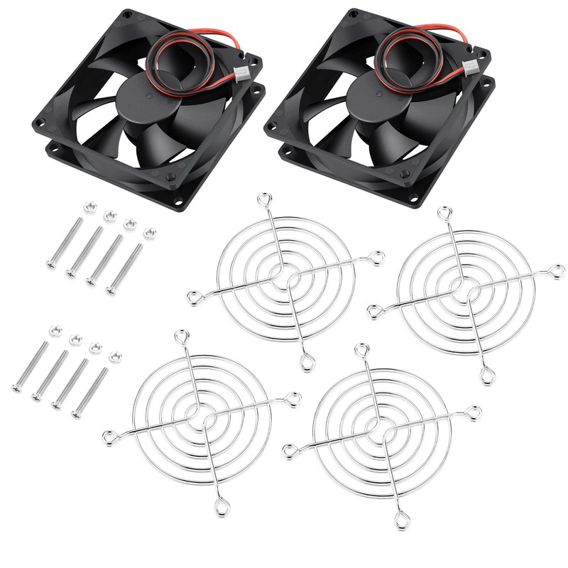GDSTIME 2PCS IP67 Waterproof Fan, 80mmx25mm 12V DC Cooling Fan,