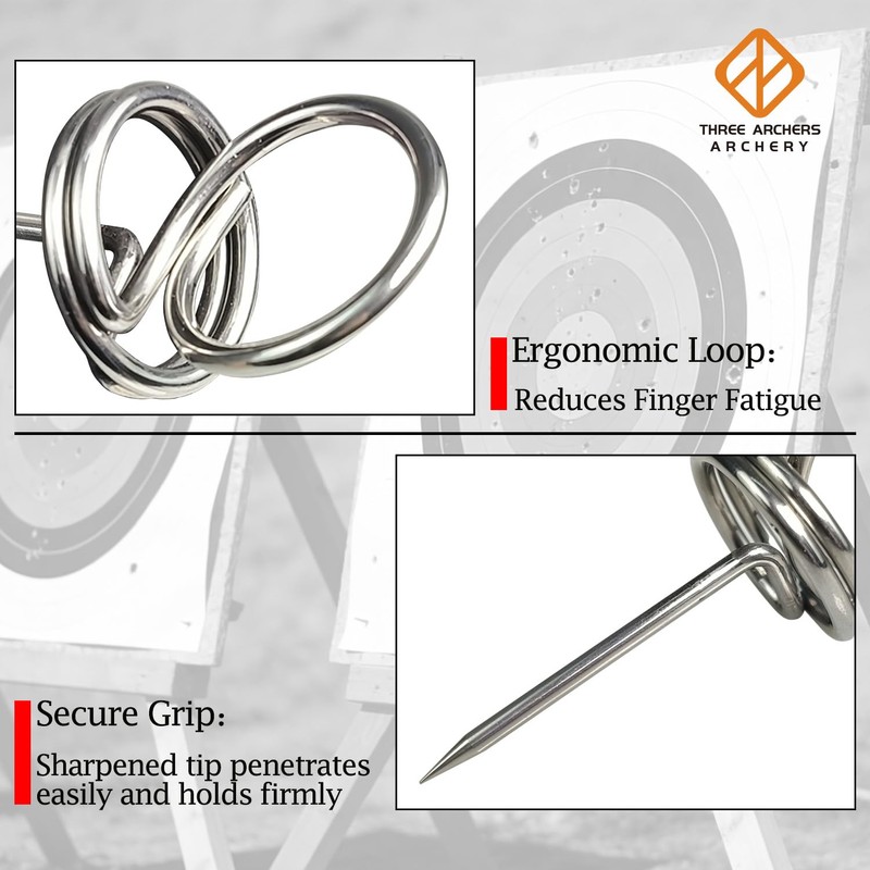 THREE ARCHERS Archery Target Pins 304 Stainless Steel –Universal Fit