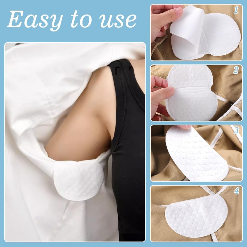 Armpit Sweat Pads, Disposable Underarm Sweat Pads, Invisible Sweat Pads