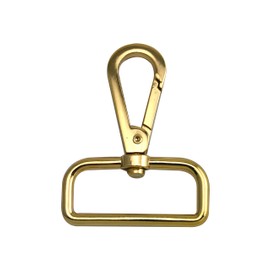 Wuuycoky - Anillo en forma de D con hebilla plana, cierre giratorio, Dorado, LEN:2.5",oval ring inner Diam:1.5",6Pcs, 1