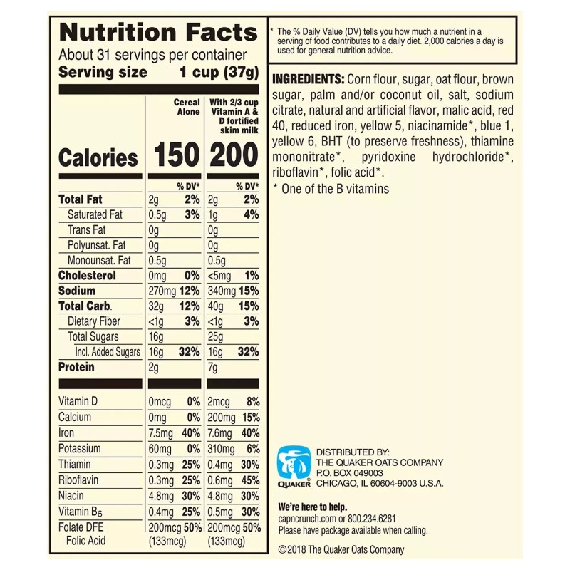 Cap'n Crunch's Crunch Berries Cereal, 40 oz.