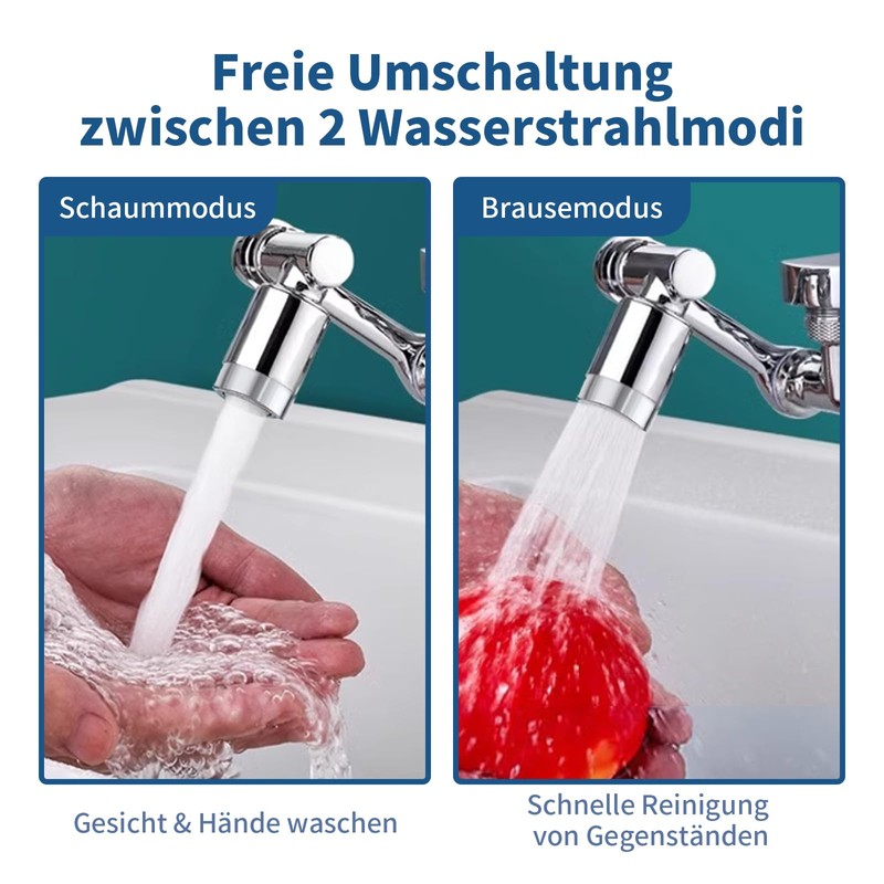 PiPiCat PPC-WHAF 1080° Rotating Water Saving Tap Attachment Multifunction Nozzle