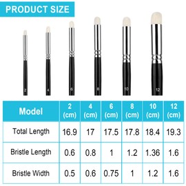 Qianyu Miniature Painting Dry Brush Set 6 Sizes Professional Hobby Detail Paint Brush for Tabletop Wargames 40k DND Miniatures Citadel Scale Model Fantasy Figurines Painting Oil Painting