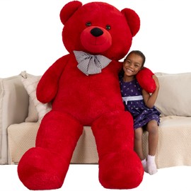 MaoGoLan Big Teddy Bear 6 Feet,Life Size Big Bear Plush Stuffed Animal,Adorable and Soft Red Teddy Bear Gift for Christmas,Valentines,Birthday,or Long Distance