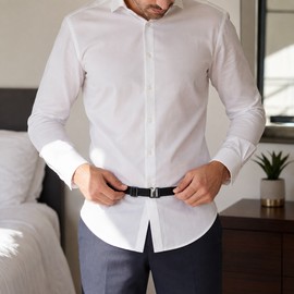 Adjustable Shirt Stay Belt for Men & Women – Non-Slip Elastic Waistband Keeps Shirts Tucked Neatly for Business & Everyday Wear