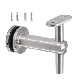 Stainless Steel 316 Grade Glass Mounted Fixed Saddle Hand Rail Bracket for Square Rectangle Top Rail Tubing, Satin Finish, GB-110S