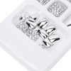 Uñas Postizas con Diamantes de Imitación, Cobertura Completa, 24 Piezas,