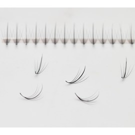 Promade Wispy Fans | Pinneacle Handmade Volume Eyelashes | Multi Selections: C CC D Curl Mixed Length | Long Retention & Easy Application | Speedy Box 480 Fans (5D | C curl | 9-16mm)