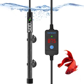 Submersible Aquarium Heater for Fish Tank: 50W/100W/200W/300W/500W Betta Turtle Heaters with Adjstable Temperature Digital LED Controller - Overheating and Off-Water Protection for 60-90 Gallon
