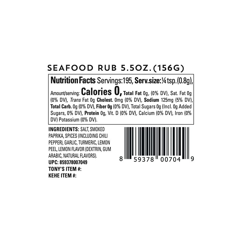 Oakland Dust Seafood Rub 5.5 OZ (156g) Shaker Bottle