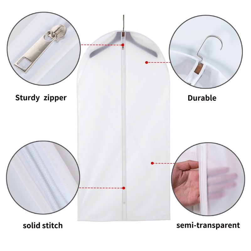 Mskitchen Garment Bags for Closet Storage Garment Covers Clear Clothes