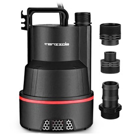 Tenzzola Sump Pump, 1/4 HP 2000GPH Submersible Utility Water Pump, Thermoplastic Portable Electric Water Removal Transfer Pump with 16.4FT Cord for Swimming Pool Basement Garden Pond Tubs Draining