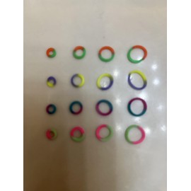 1/8 Inch Orthodontic Elastic Rubber Bands, 100 Pack, Bi-Color, Heavy weight 4.5 Ounce Small Rubberbands Dreadlocks Hair Braids Fix Tooth Gap, Free Elastic Placer for Braces (Medium, 3-16)