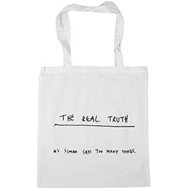 Hippowarehouse the real truth #3 simon says too many things Tote Shopping Gym Beach Bag 42cm x38cm, 10 litres