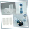 OSALADI 3pcs Retractable Cosmetic Brush Barrels Clear Container with Lid