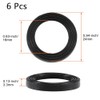 TA-VIGOR 6 Pcs Black Rubber Flat Washers, 24mm OD, 16mm