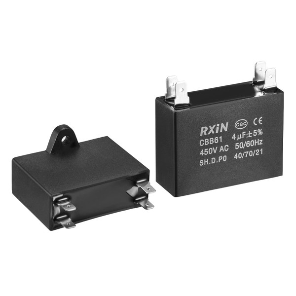 YOKIVE 2 Pcs CBB61 Run Capacitor, 450V AC 4uF 50/60Hz