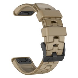 OVERSTEP Compatible with Garmin Fenix 8 47mm/ Fenix E/Fenix 7/ Fenix 6/ Fenix 5, 22mm Watch Band for Forerunner 965 955 945 935/ Descent G1/ Quatix 5 Smartwatch, Khaki