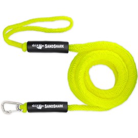 SandShark Premium Anchor Bungee Dock Line. Boat Accessories Anchor Line Absorbs Shock to Anchors and Docks w/Stainless Steel Clip - Neon Green - 7-14ft