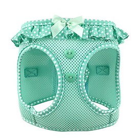 American River Choke-Free Dog Harness by Doggie Design-Polka Dot (Medium, Teal Polka Dot)