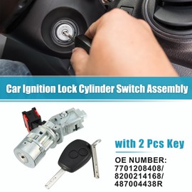 Motoforti Ignition Lock Cylinder Switch Assembly with Keys Suitable for Nissan NV300 2016-2020 for Nissan NV400 2011-2020 No. 7701208408/8200214168 - Pack of 3