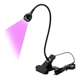 Lampara UV Led Uñas, Mini Lámpara De Uñas 3W, Lámpara UV para Uñas de Gel con Clip e Interruptor, Cuello Flexible 360°, Secado Rápido, Secador De Uñas