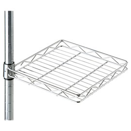 Doshisha Luminous Rack, Steel Rack Parts, Retrofitable, Rotating Table, Movable Shelf, Width 10.0 x Depth 10.8 x Height 1.6 inches (25.5 x 27.5 x 4 cm), 25AKT-2525, Pole Diameter 1.0 inches (25 mm), 360 Degree Rotation, Rust Resistant, Kitchen Laundry St