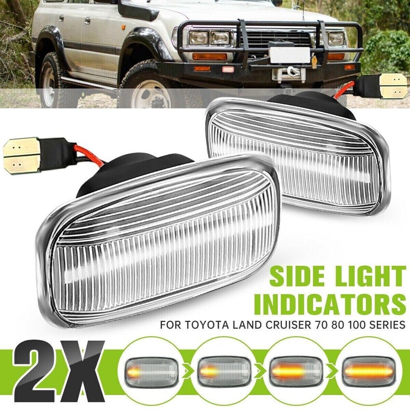 TOOLSAGE 2Pcs/Pair LED Side Repeater Indicator Light for 12 Volt