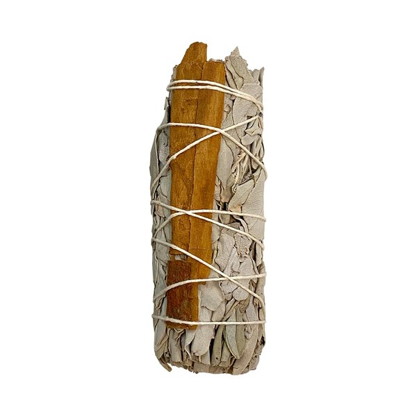 VIE Smudge Stick, White Sage and Cinnamon 4"