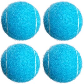HPWFHPLF Tennis Balls, 4 Pack Advanced Practice Tennis Balls for Beginner, Training Playing Tennis Balls for Pets Dogs (Blue)
