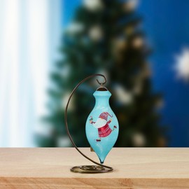 Ne’Qwa Art by Precious Moments Gnome Much Fun Tatyana Starikova Hand-Painted Blown Glass Ornament, Holiday Décor, Christmas Tree
