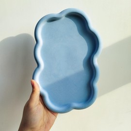 Wehous Cloud Shape Tray Silicone Mold Storage Tray Container Mold for Resin Concrete Jewelry Trinket Plate Dish Vanity Candle Holder Mold for Epoxy Resin Casting Creative Art Craft Home Decor