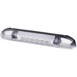 PIT66 LED 3rd Brake Light, Compatible with 01-04 Nissan Frontier Pickup Third Brake Stop Lamp Light Clear Lens Chrome Housing