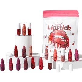 Mini Lápiz Labial - 18 Colores en Barra de Labios en Formato Mini Set de Labiales - para Viajes Bodas Citas Vacaciones Cumpleaños Promoción Escuela Universitario