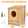 Barn Owl House, Owl Nesting Box for Outside, Wooden Screech