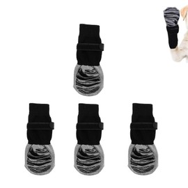 TIANLIN Dog Socks Non-Slip Double-Sided Non-Slip Silent Dog Socks with Adjustable Velcro Fastening, Size L 17.5 to 22.5 kg Dog Shoes, Paw Protection, Outdoor, Paw Protection Dog