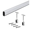 Wardrobe Rail Oval Clothes Rail 1000 mm with End Piece