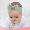 SGERUFZ Baby Girls' Headbands, Stretchy Knitted Bow with Wide Edge,