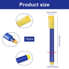 MYLERCT Pack of 10 Pen Money Checker Blue Counterfeit Checker Pen, Money Pen Checker Euro, Flexible and Quick Money Control Pen for Detecting Counterfeit Banknotes