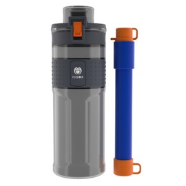 Filsoit Straw Filter Water Bottle Outdoor Water Bottle with Filter Water Purifier Filtration Bottle Survival Emergency Hiking Travel and Backpacking Water Filter 17oz