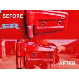 Unbranded 2007-2018 JEEP WRANGLER JK HINGE COVERS PAINTED TO MATCH PR4 FLAME RED