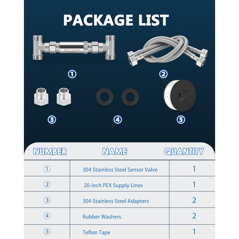 Moonshan Replacement 304 Stainless Steel Sensor Valve Kit for Instant