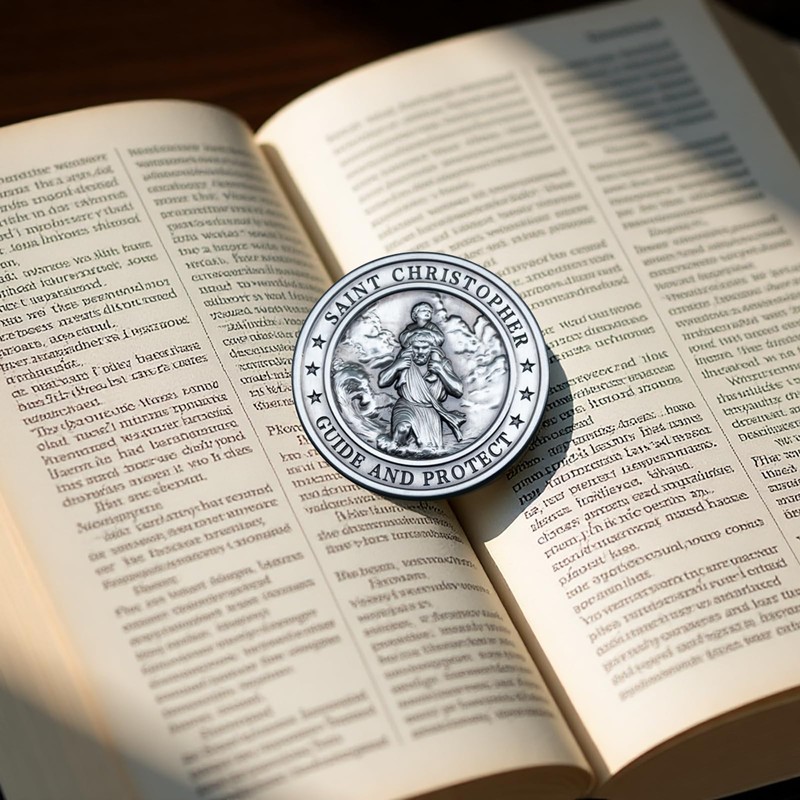 PloreWay Saint Christopher Medal for Car, Metal St. Christopher Car