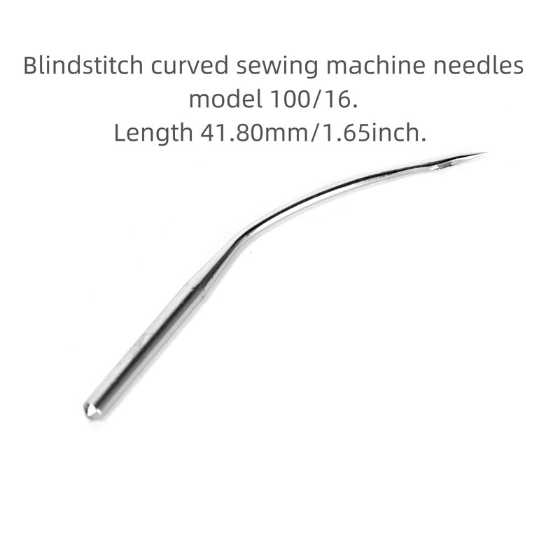 Ruimou 10Pcs Blindstitch Curved Sewing Machine Needles LWx6T LWx2T 80/12