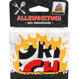 GRUSS & CO Microfibre Cloth with Grilling Motif | Gift Man | Gift Party | All-Purpose Cloth | 40 cm x 40 cm | 48218